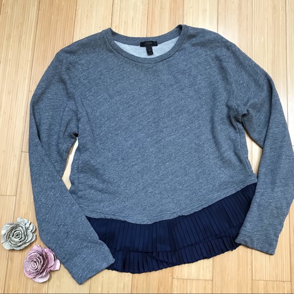 J. Crew Tops - J. CREW ruffled hem sweatshirt, M.